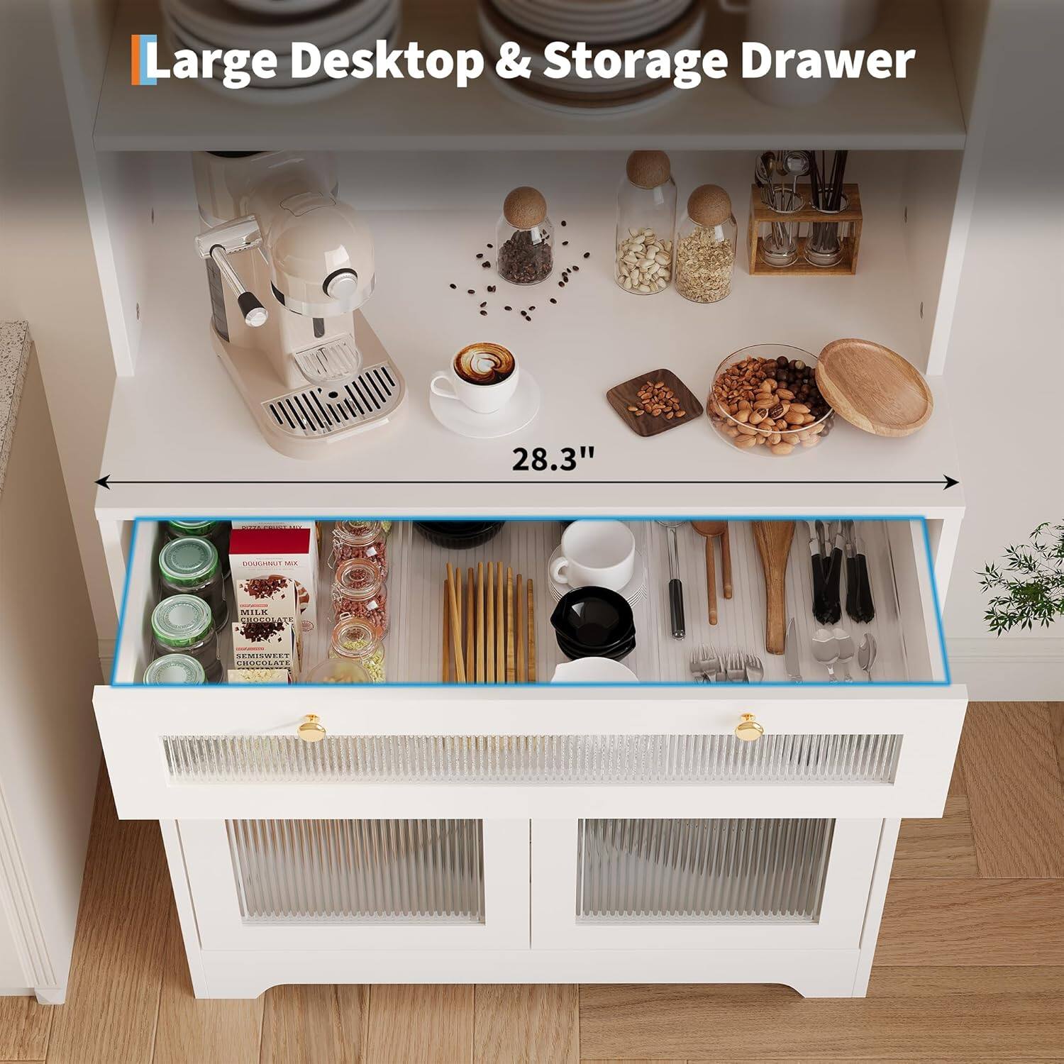Large Desktop & Storage Drawer  
28.3"