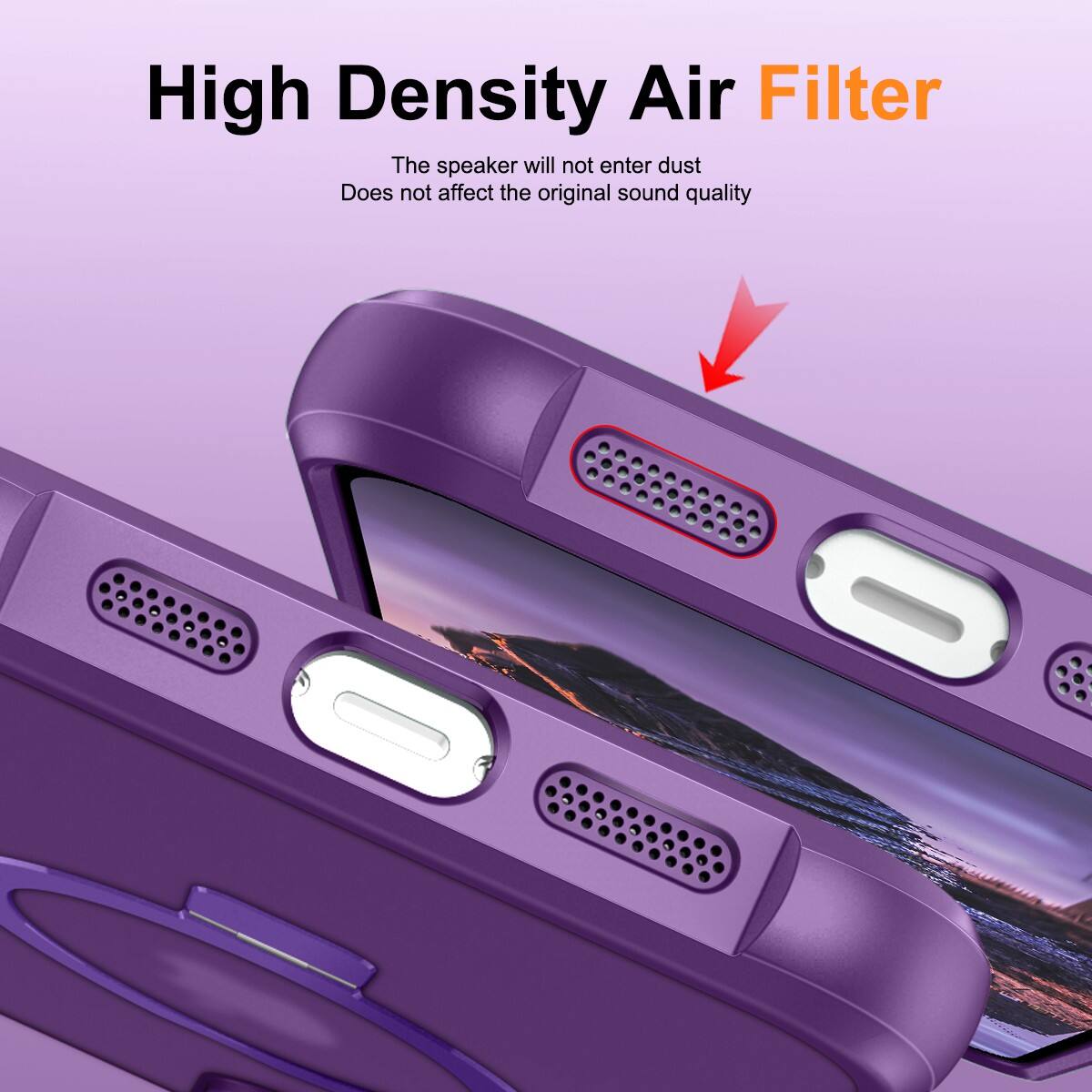 High Density Air Filter

The speaker will not enter dust  
Does not affect the original sound quality