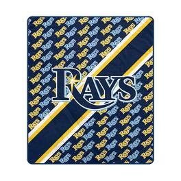 Pegasus - Tampa Bay Rays 60" x 70" Diagonal Lined Wordmark Ultra Soft Blanket - Multicolor