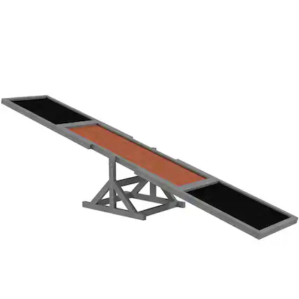 Front. Pawhut - Wooden Dog Agility Seesaw, Training Exercise, Platform Equipment, Weather Resistant, 83" L x 16" W x 14" H - Gray.