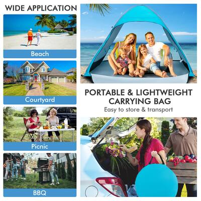 PUREBOX Strandmuschel Pop Up Revew - Pop Up Strandzelt für 2-4 PUREBOX Strandmuschel Pop Up Revew - Pop Up Strandzelt für 2-4