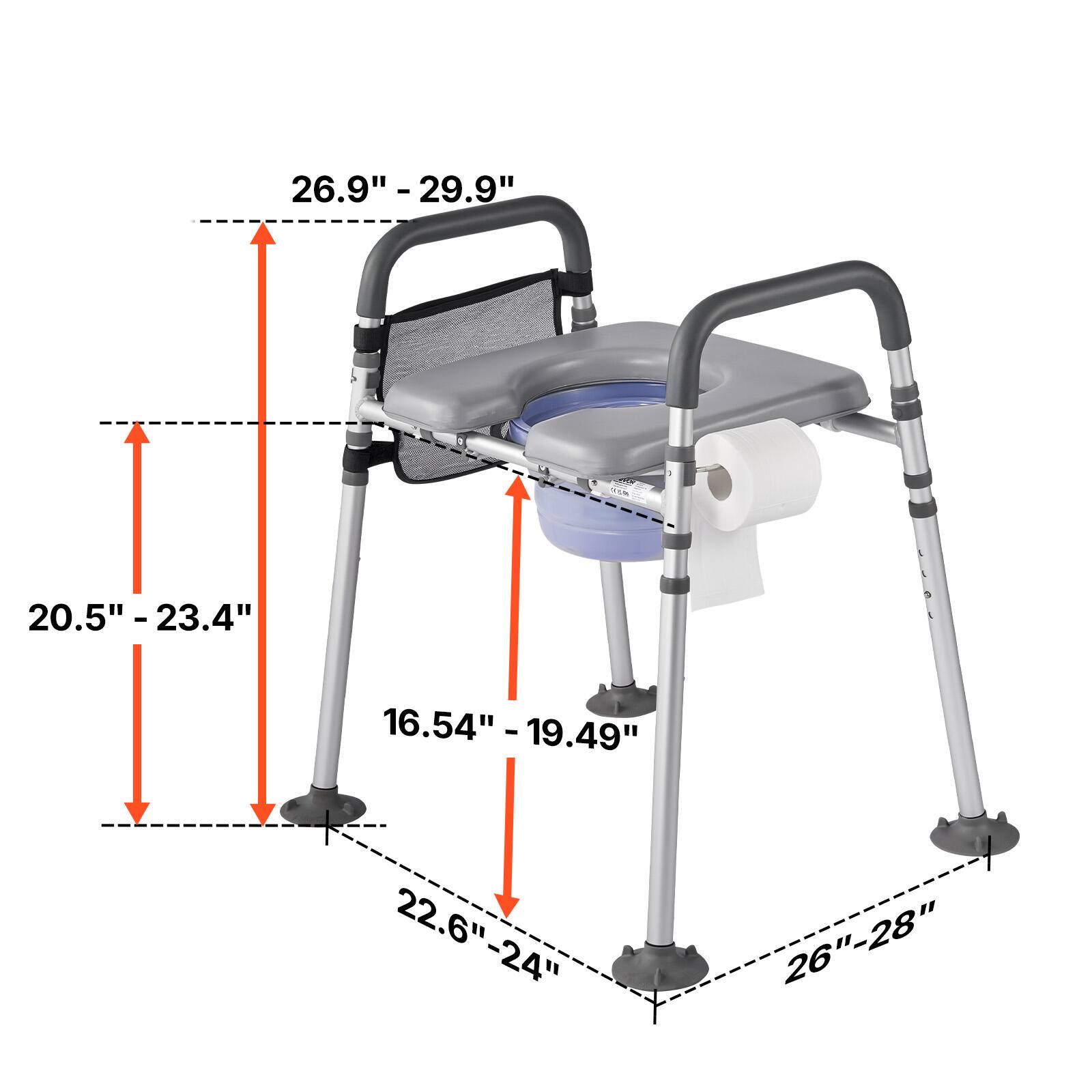 26.9" -29.9", 20.5" -23.4", 16.54" - 19.49", 22.6"-24", 26"-28"