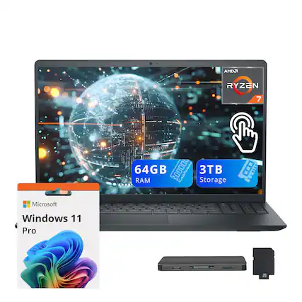 AMD Ryzen 7 64GB RAM 3TB Storage Microsoft Windows 11 Pro