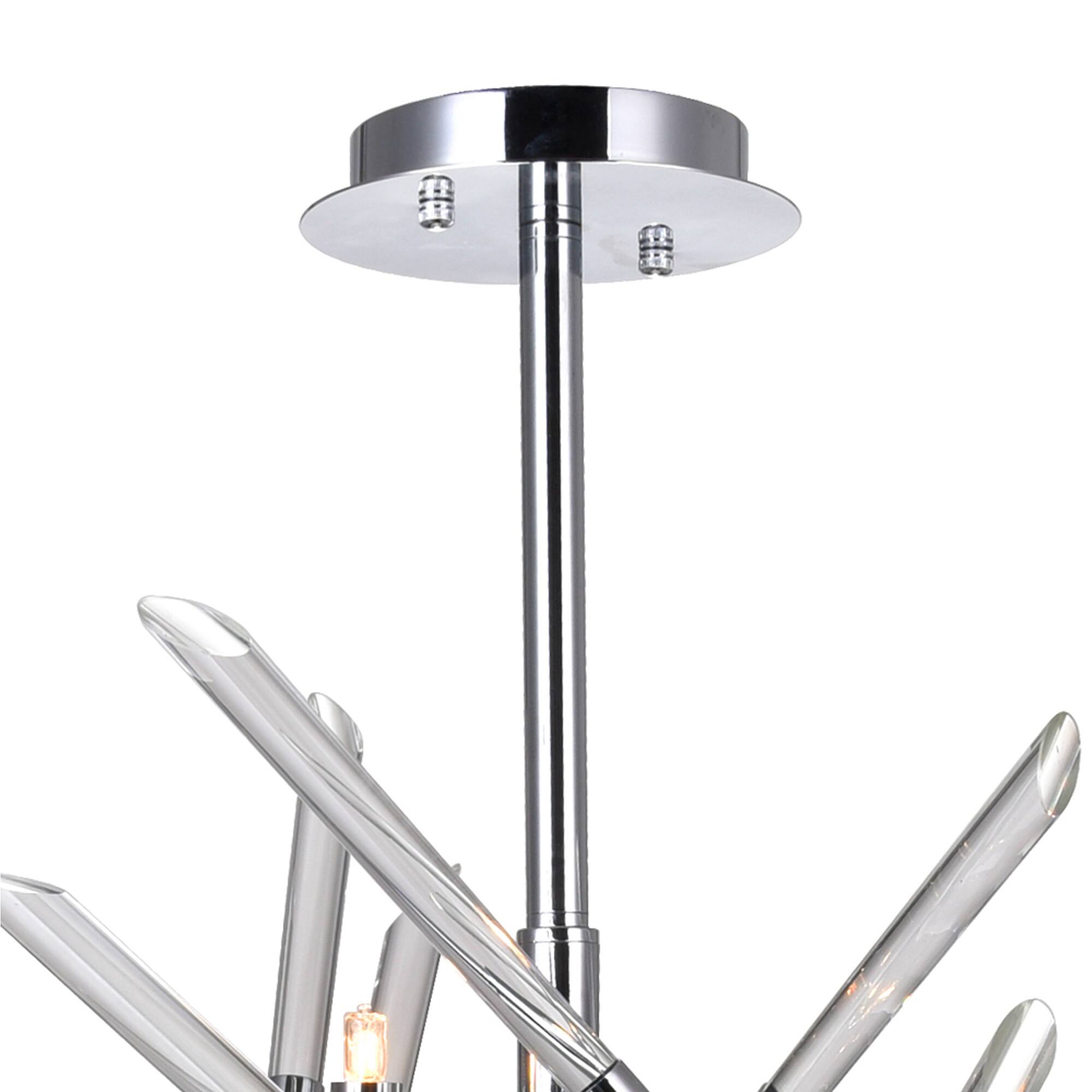Alt View 1. CWI Lighting - Icicle 5 Light Mini Chandelier With Chrome Finish - Chrome.