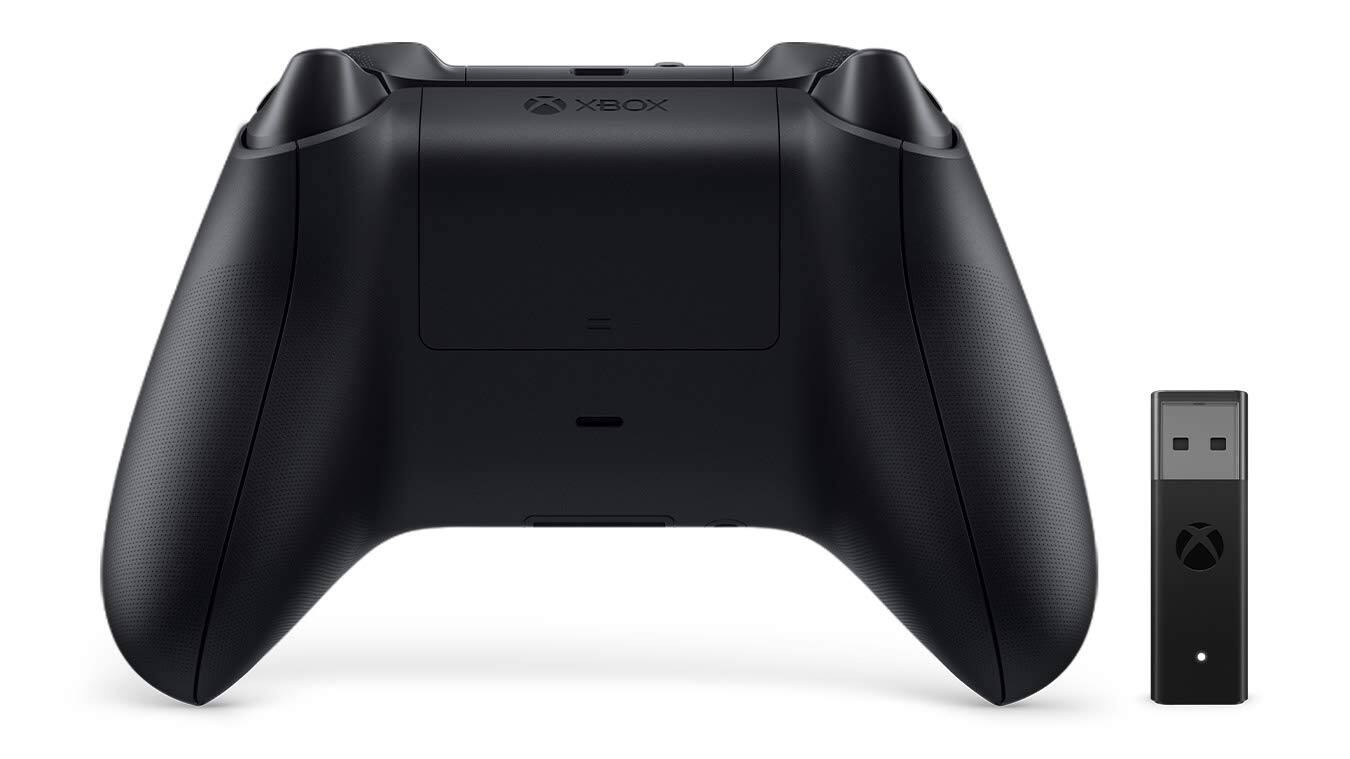 Left. Microsoft - Xbox Series X/S Wireless Controller Carbon Black + Wireless Adapter for Windows - Black.