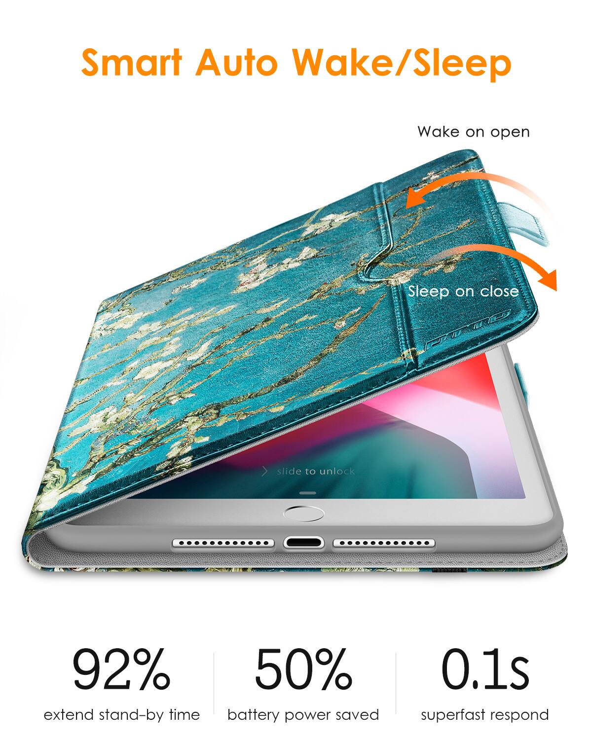 Smart Auto Wake/Sleep

- Wake on open
- Sleep on close

92% extend stand-by time

50% battery power saved

0.1s superfast respond