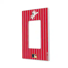 Keyscaper - Cincinnati Reds 1953-1967 Cooperstown Pinstripe Single Rocker Light Switch Plate - Multicolor