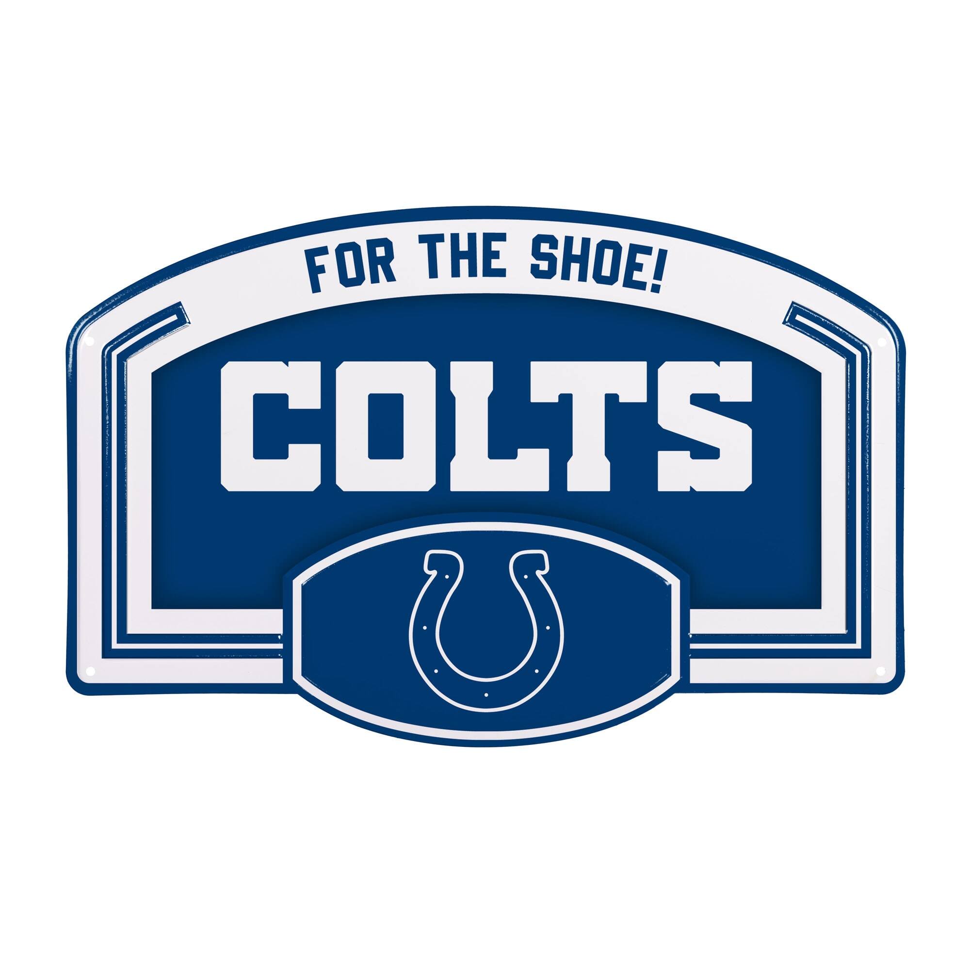 Indianapolis Colts 11" x 17" Embossed USA Steel Buckle Wall Sign