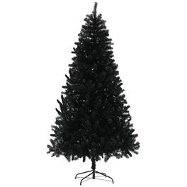 Homcom - Unlit Artificial Christmas Tree, 1346 Tips Auto Open Steel Base - Black
