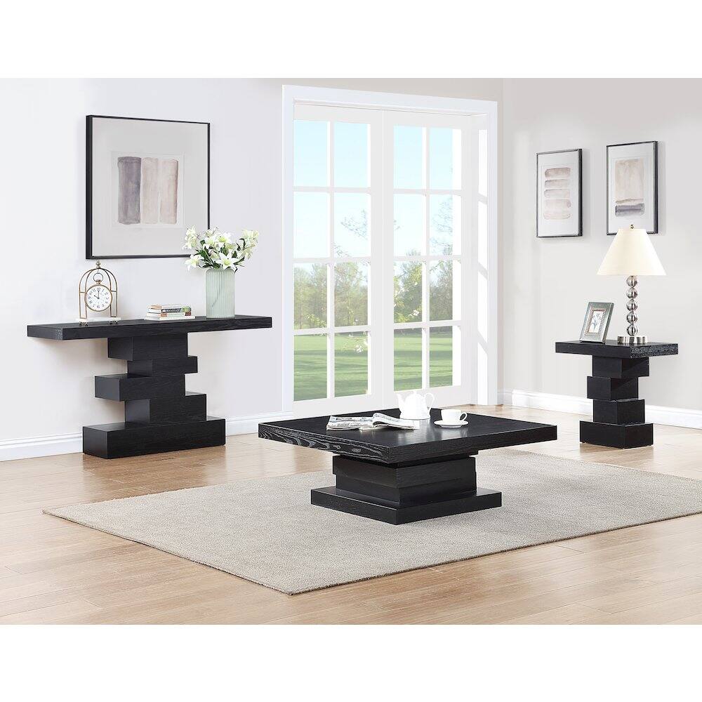 Alt View 4. Meridian Furniture - Westmount Black Coffee Table - Black.