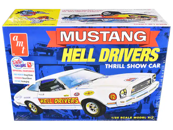 MUSTANG
HELL DRIVERS
THRILL SHOW CAR
SPECIAL FEATURES
- PAD-PRINTED Drag Slicks
- EXPANDED Decal Sheet
- VINTAGE Packaging
1/25 SCALE MODEL KIT
a m t
Retro
BEFORE
Only from the KATS & AMTI
STP
PENNZOIL
HELL DRIVERS
12
6423 NF
6423 MF