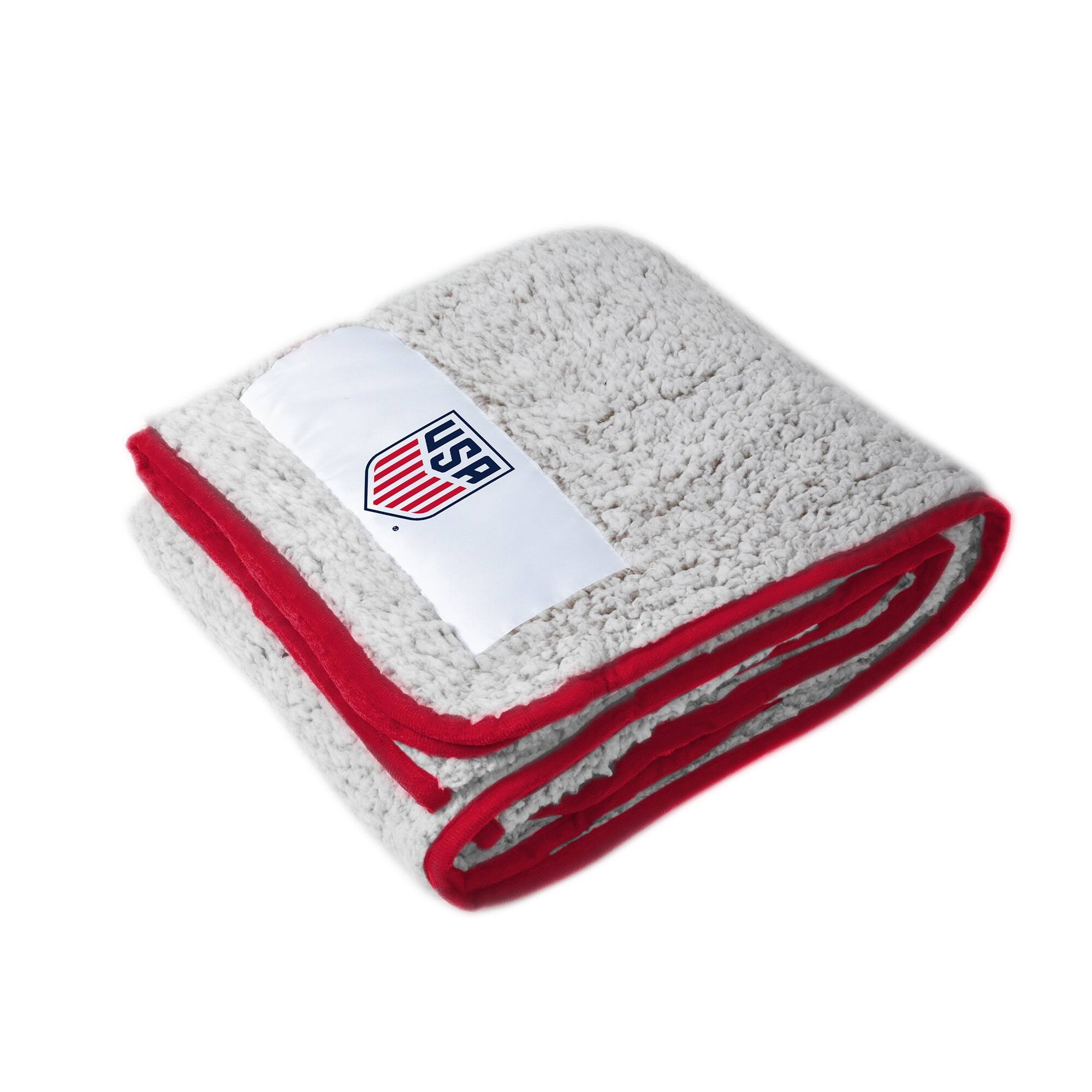 Alt View 1. Logo Brands - USMNT 60'' x 50'' Frosty Fleece Blanket - Multicolor.
