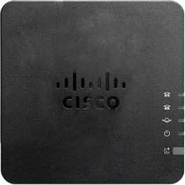 Cisco Consumer Products - Cisco 2-Port Analog Telephone Adapter with Router For Multiplatform - 2 x RJ-45 - 2 x FXS - Fast Ethernet - Wall - Black