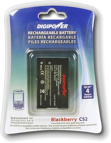 Push down Rejoice island Best Buy: DigiPower Lithium-Ion Battery for BlackBerry Curve Mobile Phones  BP-BCS2