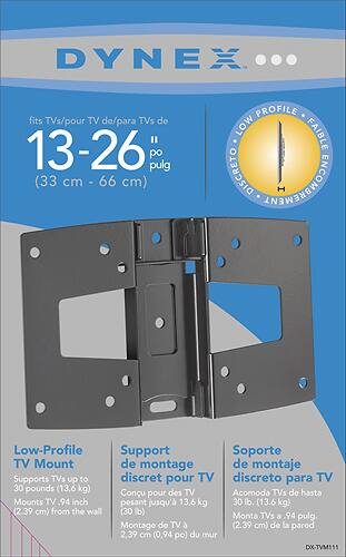 Best Buy: Dynex™ Fixed TV Wall Mount for Most 13" 26" Flat-Panel TVs ...