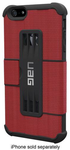 Front. Urban Armor Gear - Folio Case for Apple® iPhone® 6 Plus and 6s Plus - Red/Black.
