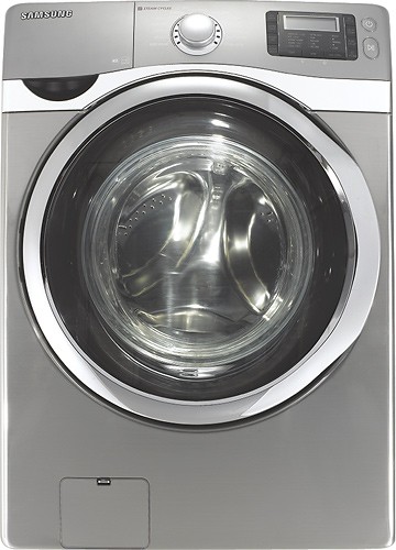  Samsung - 4.3 Cu. Ft. 13-Cycle Steam Washer - Stainless Platinum