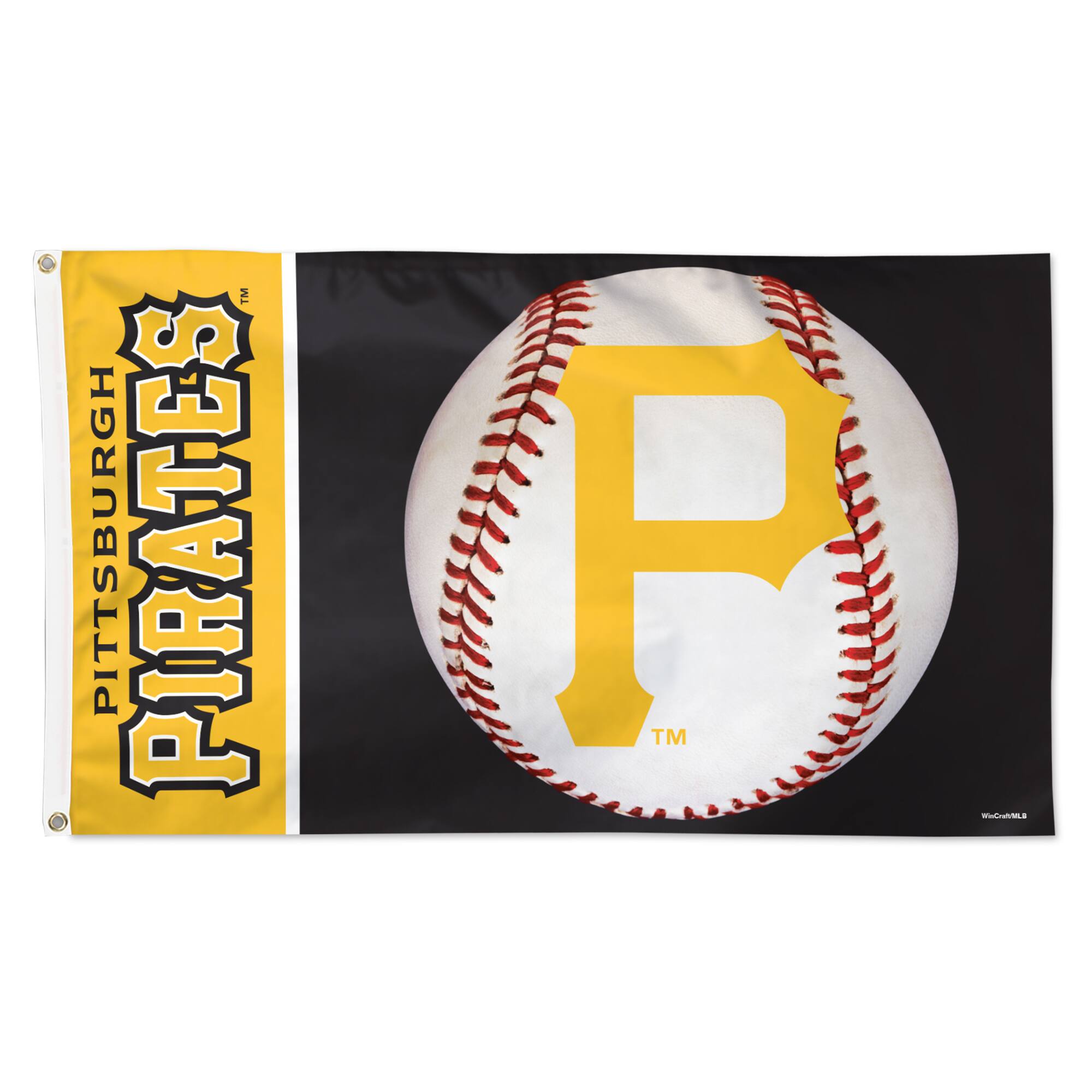 WinCraft - Pittsburgh Pirates 3' x 5' Baseball Deluxe Single-Sided Flag - Multicolor