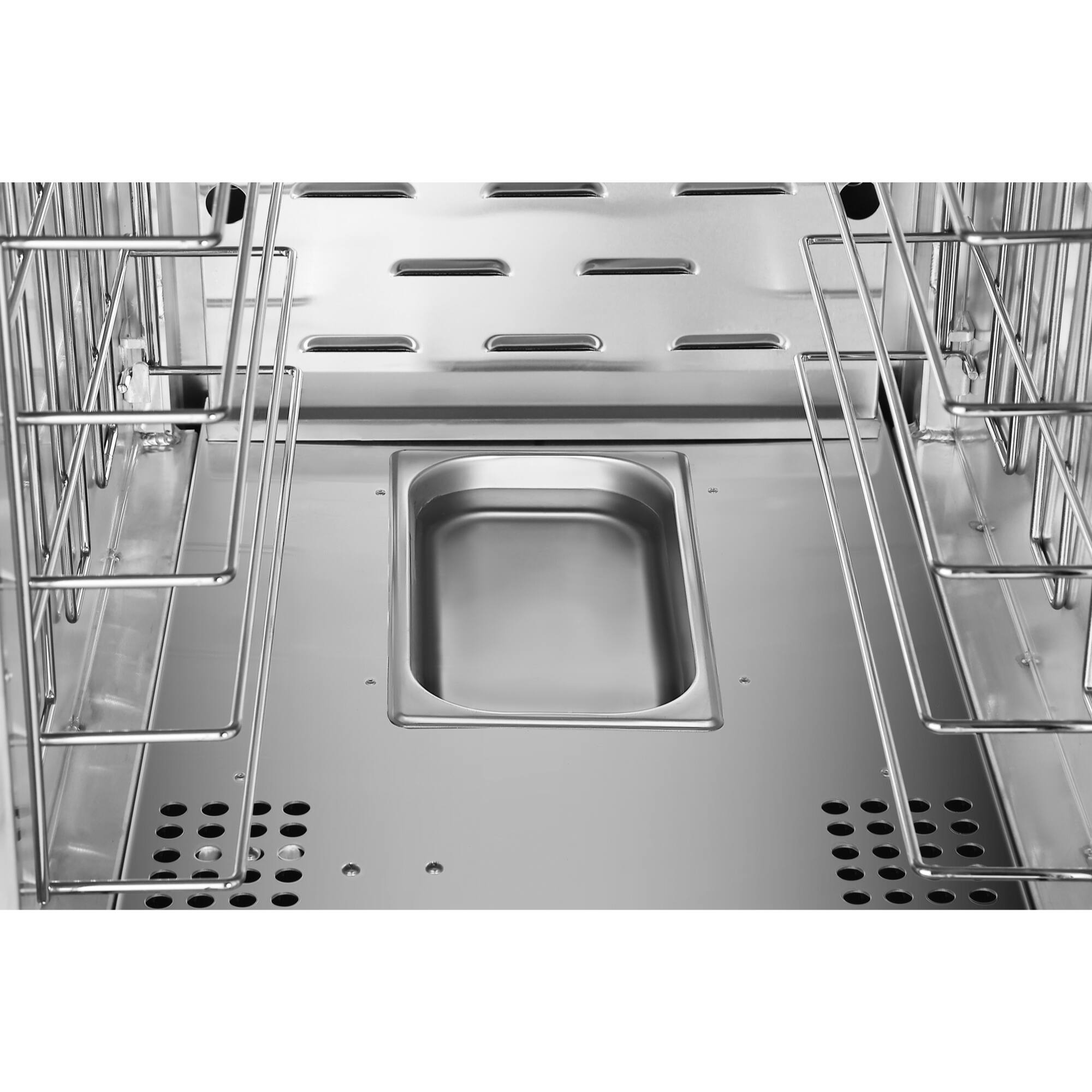Alt View 6. Koolmore - 33 in. Commercial Half Size Non-Insulated 5-Pan Holding Cabinet with Wire Racks and Glass Door in Silver KM-CHP12-WNGL - Silver.