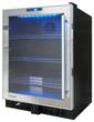 Vinotemp - 120-Can Beverage Cooler - Mirrored/Black - Larger Front