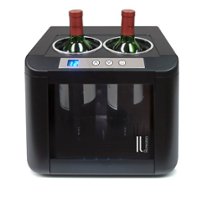 Vinotemp - 2-Bottle Thermoelectric Open Wine Cooler - Black - Front_Zoom