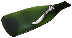 Epicureanist - Wine Bottle Glass Cheese Board - Green - Angle_Zoom