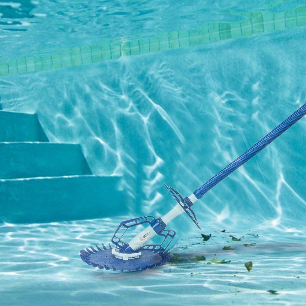 Alt View 7. Winado - Pool Vacuum Cleaner Automatic Sweeper Swimming Pool Creepy Crawler Vacuum with 33FT Hoses for In/Outdoor Swimming Pool - Blue.