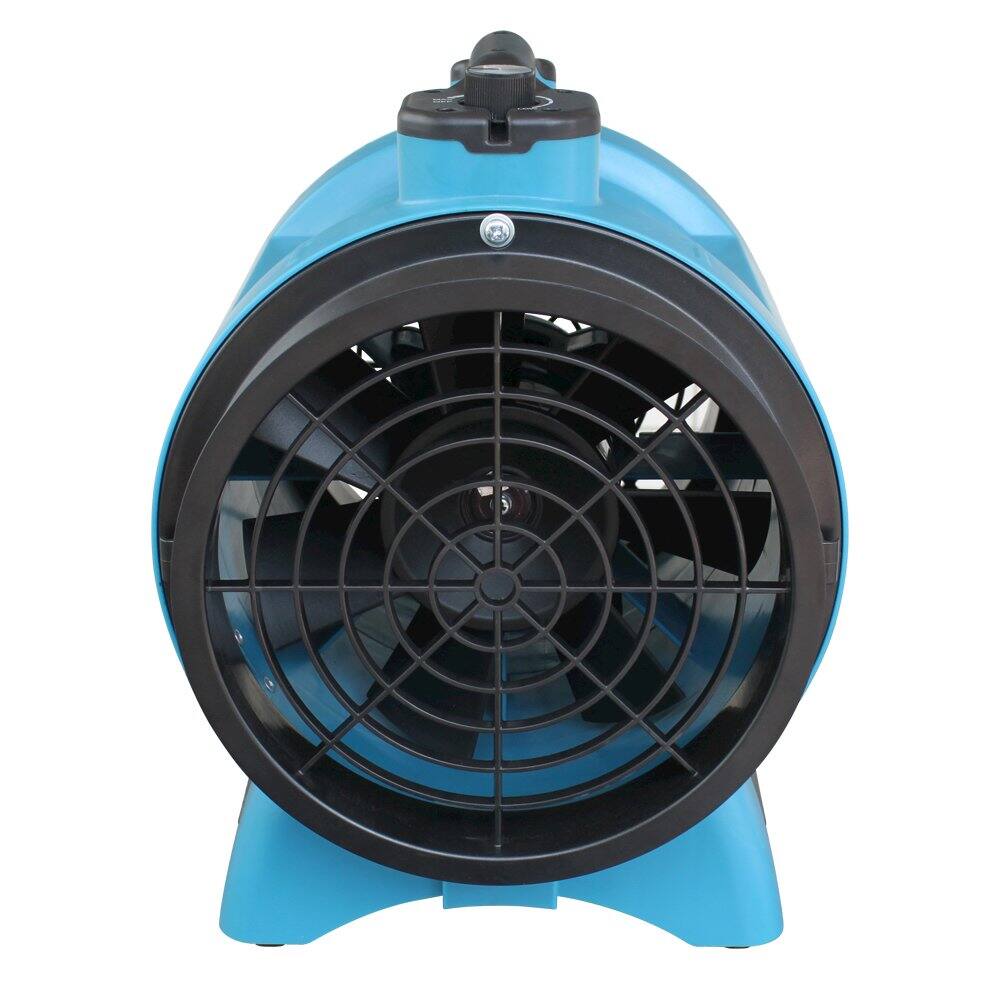 Angle. XPOWER - Variable Speed 8" Diameter Industrial Confined Space Ventilator Fan - Blue.