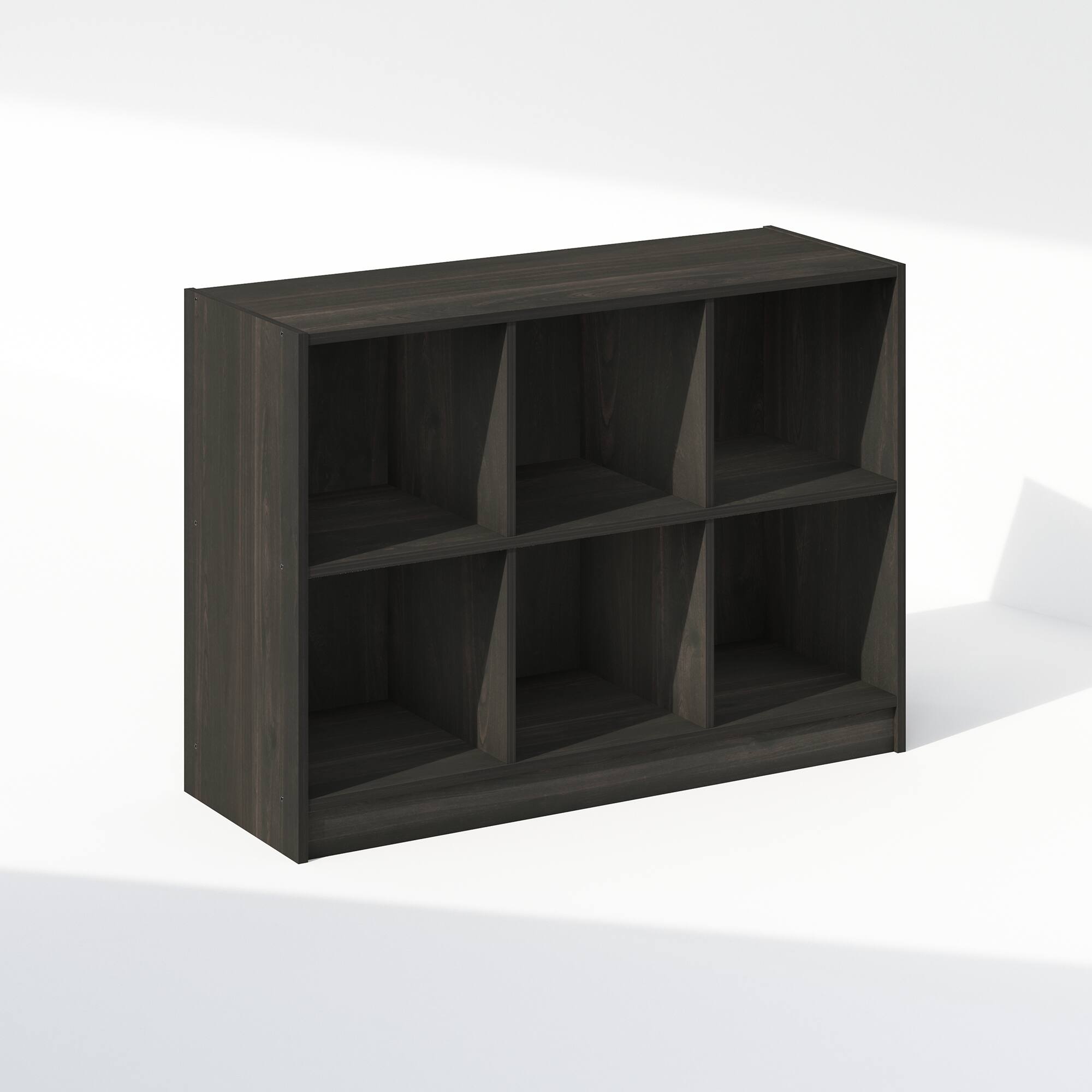 Front. Furinno - Basic 3x2 Cube Organizer Shelf Storage, Bookcase - Espresso.