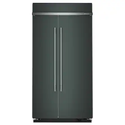 Front. KitchenAid - 25.5 Cu. Ft. Built-In Side-by-Side Refrigerator with Platinum Interior - Juniper.