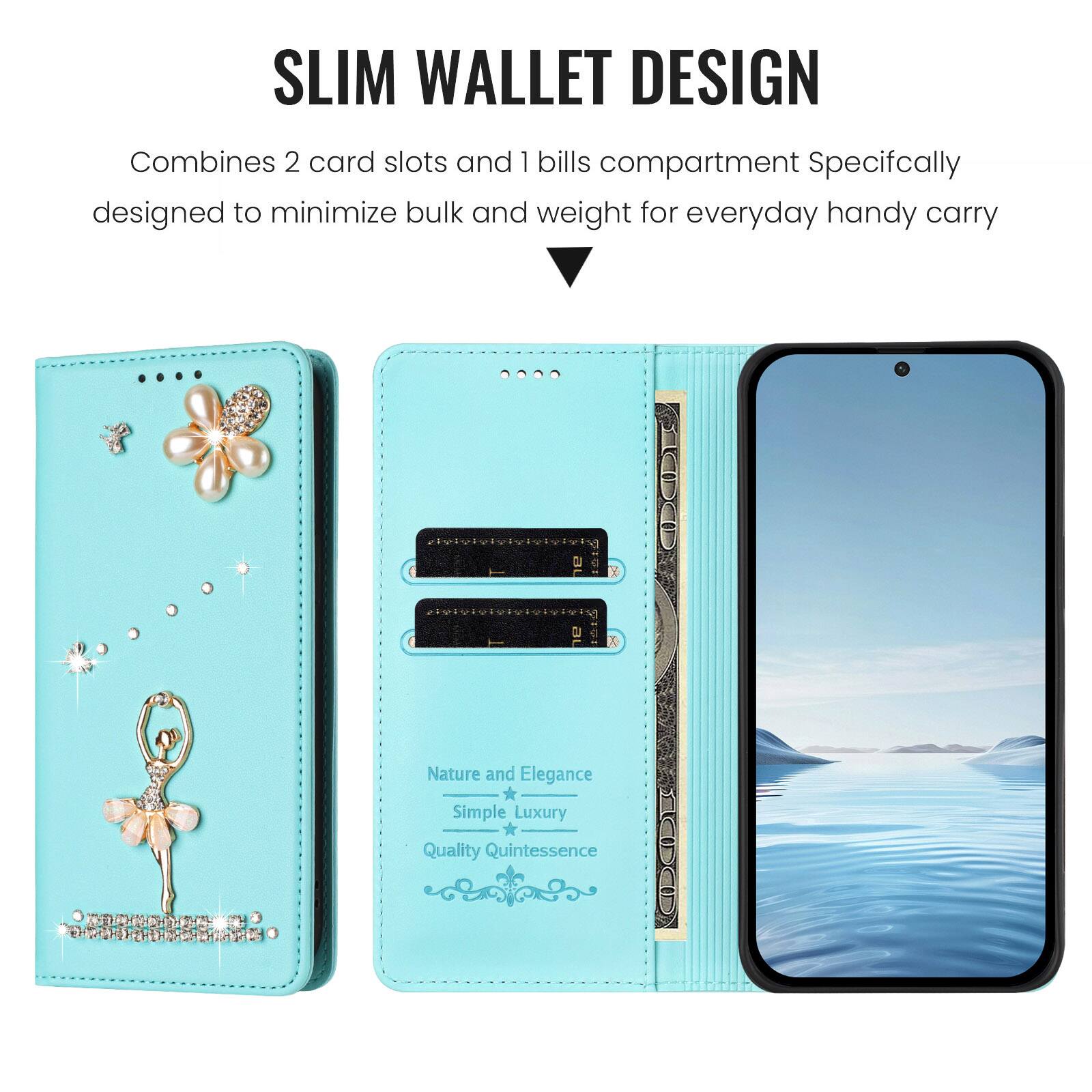 SLIM WALLET DESIGN  
Combines 2 card slots and 1 bills compartment  
Specifically designed to minimize bulk and weight for everyday handy carry  

Nature and Elegance  
Simple Luxury  
Quality Quintessence