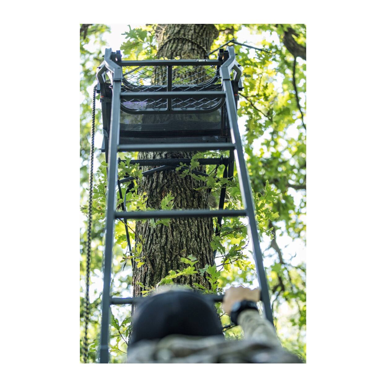 Back. Big Game Treestands - Big Game Treestands Warrior Elite Ultra-Wide 17 ft Climbing Tree Stand - Black.