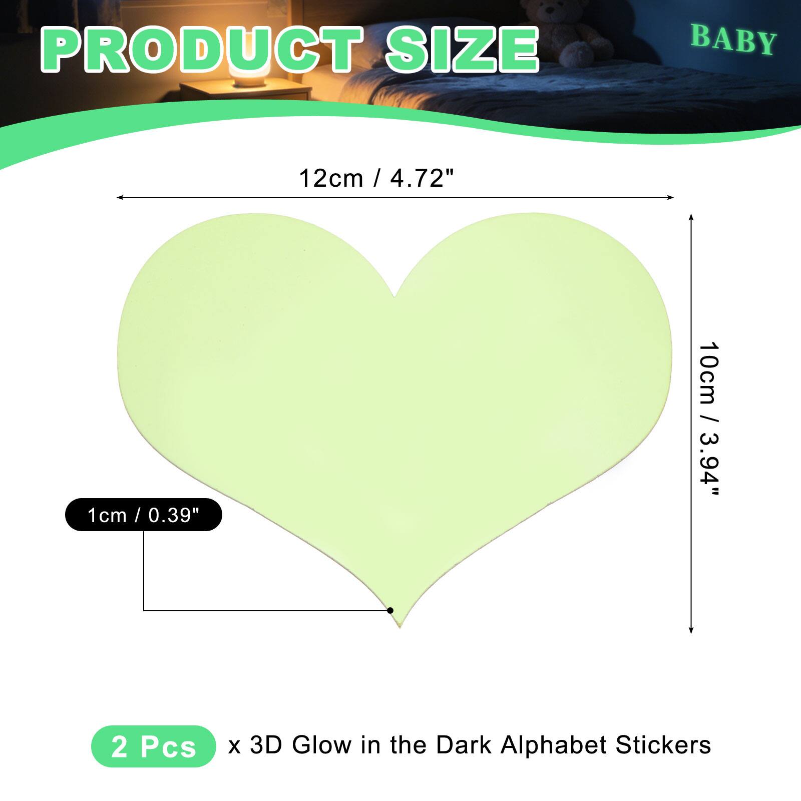 Unique Bargains 2pcs 3D 3.9