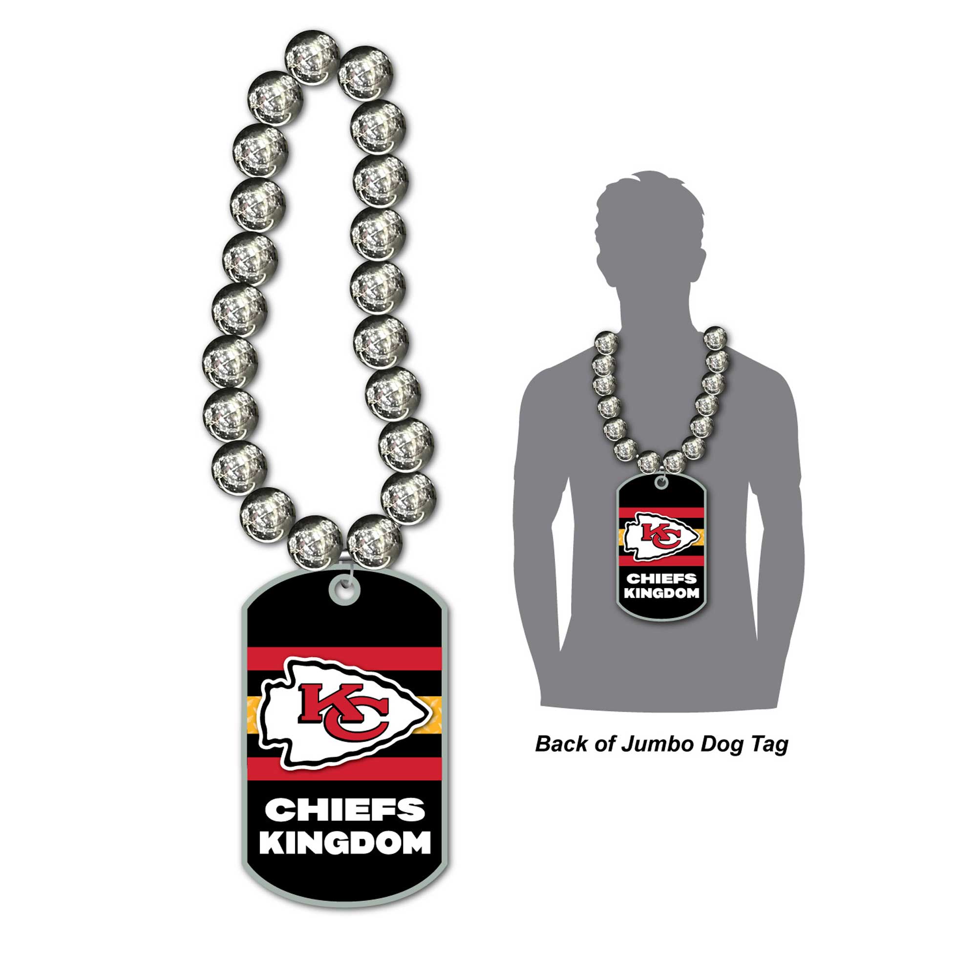 KS Chiefs Kingdom  
Back of Jumbo Dog Tag  
Chiefs Kingdom