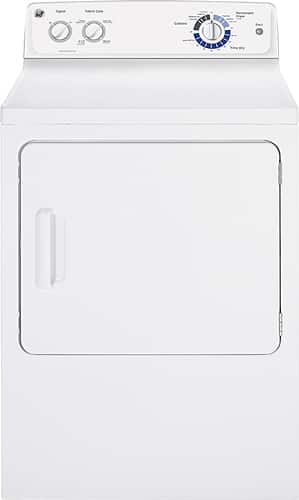 GE - 7.0 Cu. Ft. 6-Cycle Electric Dryer - White-Front_Standard 