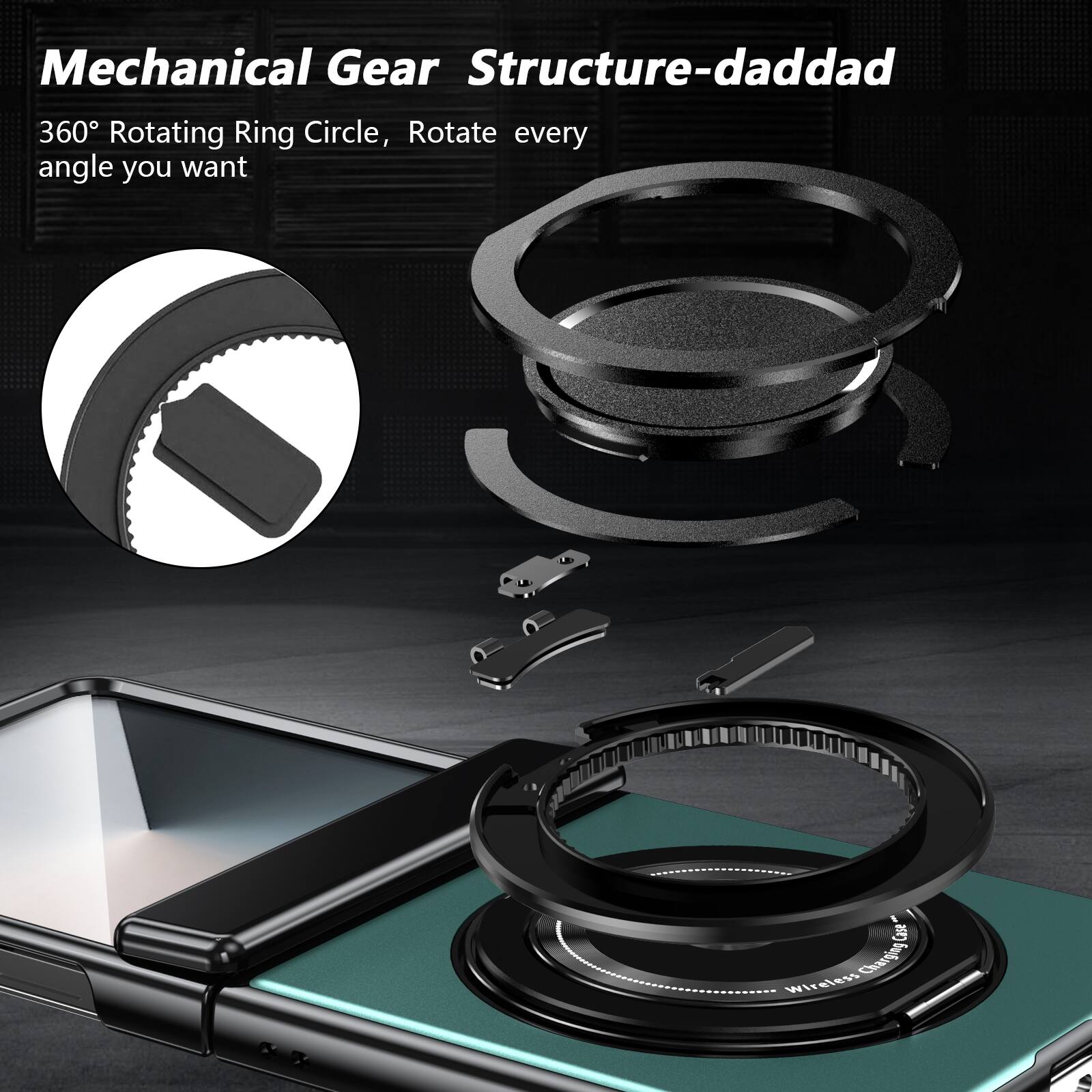 Mechanical Gear Structure-daddad

360° Rotating Ring Circle, Rotate every angle you want