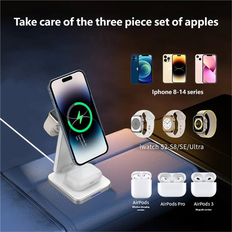 Take care of the three piece set of apples

iPhone 8-14 series

iwatch S2-S8/SE/Ultra

AirPods (Wireless charging version)

AirPods Pro

AirPods 3 (Magsafe version)