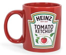 Toynk - Heinz Ketchup Logo "Worth The Wait" Ceramic Coffee Mug | Holds 16 Ounces - Red