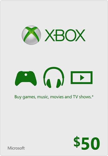$50 xbox gift card $50 xbox gift card