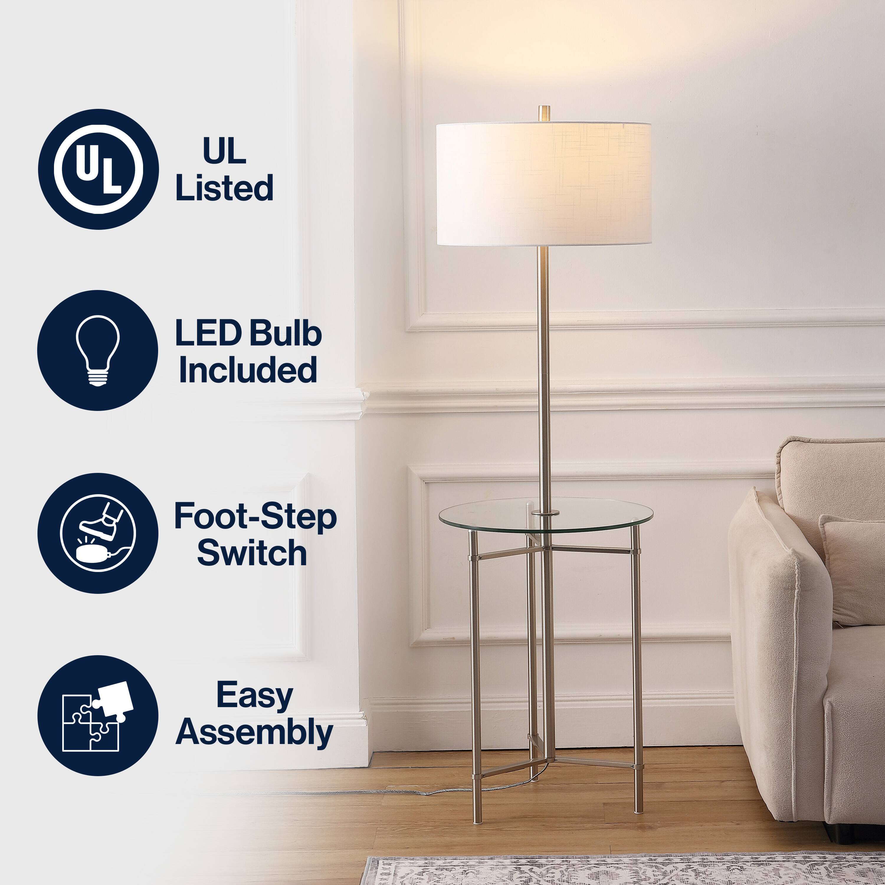 UL Listed LED Bulb Included Foot-Step Switch Easy Assembly