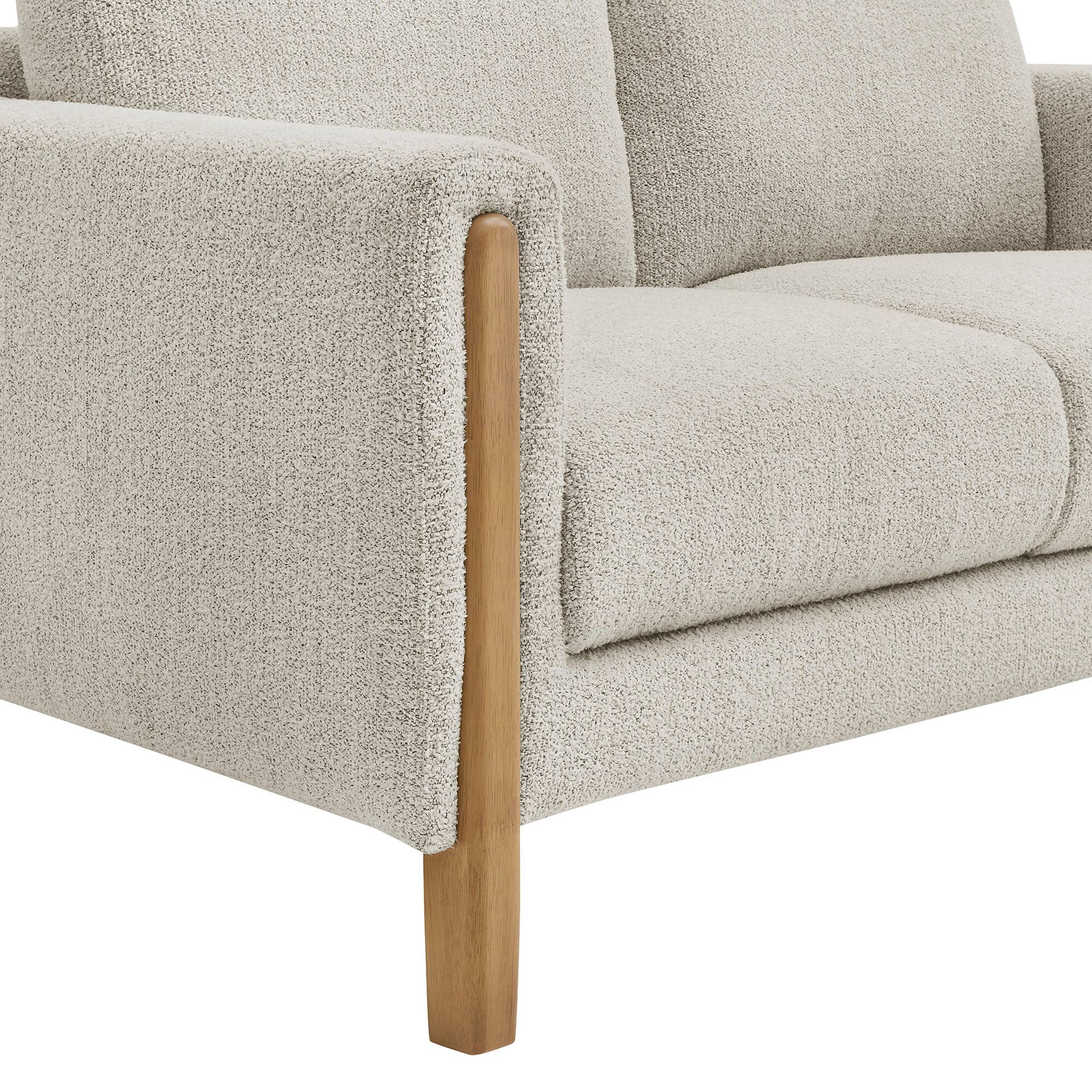 Alt View 5. Modway - Hawken Boucle Fabric Loveseat by Modway - Parchment Beech.