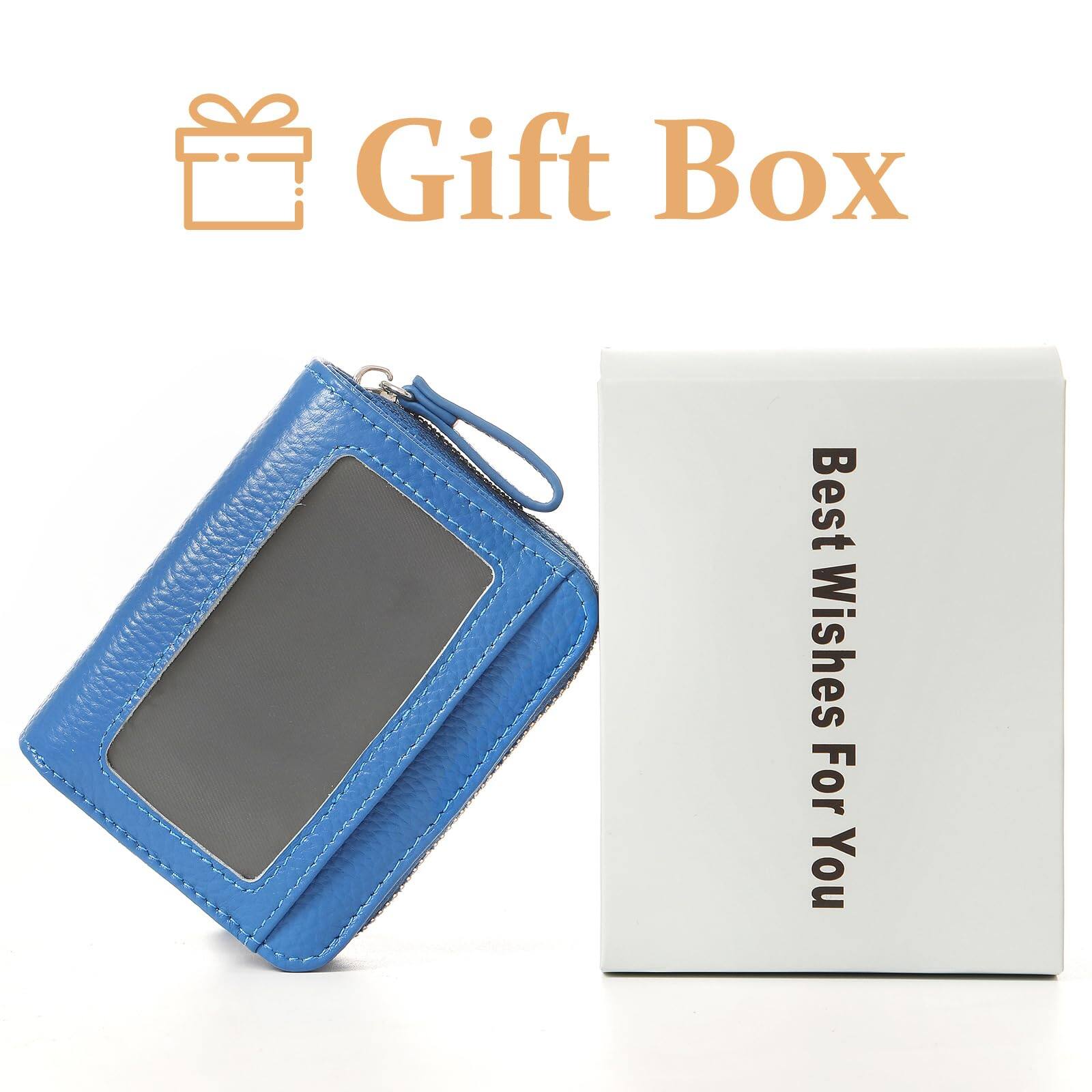 Alt View 2. Jadie Link - Genuine Wallet Women Rfid Blocking Card Holder Small Leather Womens Zipper Window Pocket Selected Genuine Leather small - Zz-Red.