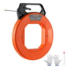 VEVOR - Fish Tape, 125-foot, 3/16-inch, PET Wire Puller with Optimized Housing and Handle, Easy-to-Use Cable Puller Tool - Orange