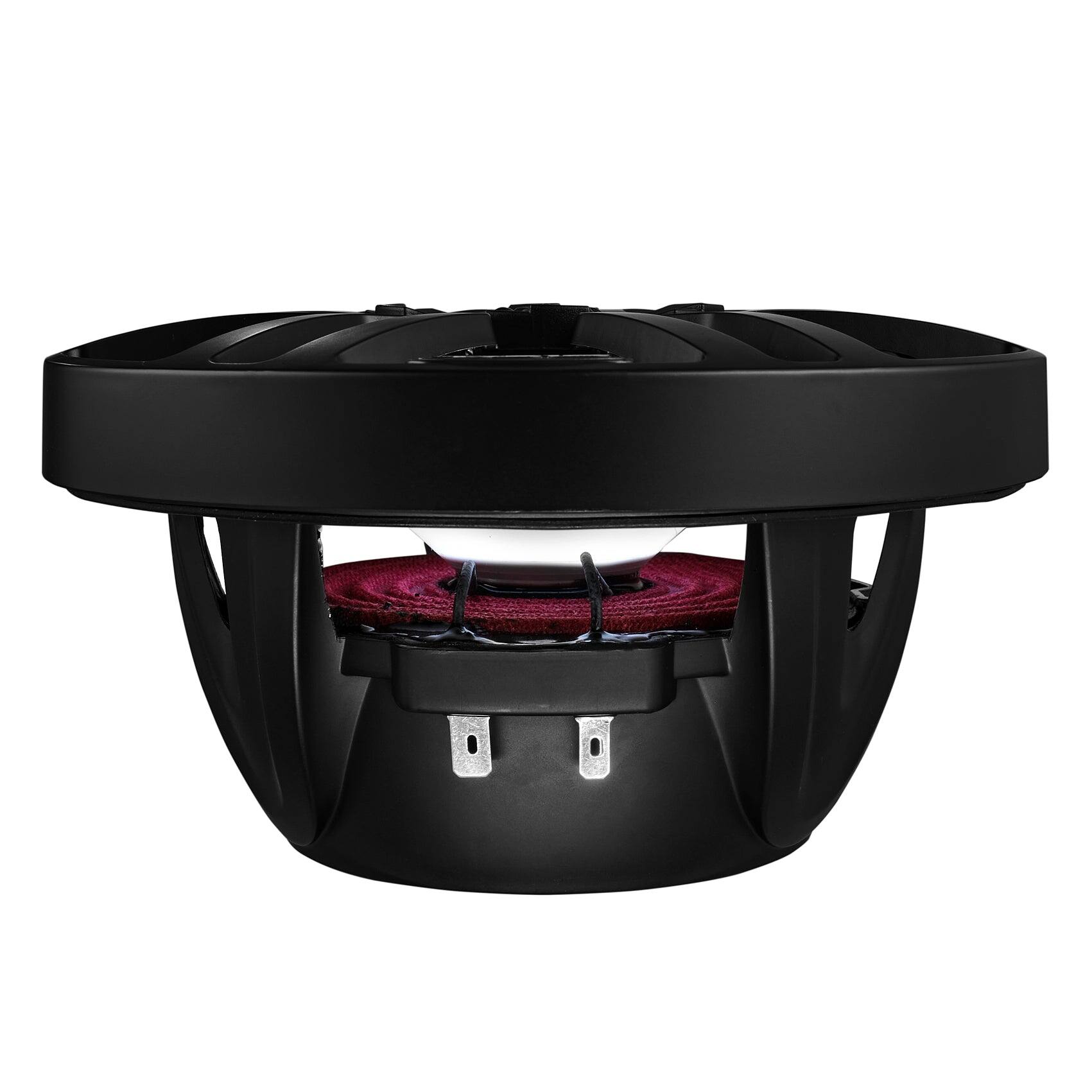 Alt View 3. DS18 Audio - NXL 6.5" 2-way Coaxial Speaker with RGB LED Lights, Built-in Driver and Grille (Pair), 100W RMS 4-Ohm - Black.