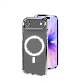 Qixxronics - for iPhone Air Magnetic Case Shockproof Phone Cover Compatible with Wireless Charging for iPhone Air - Clear