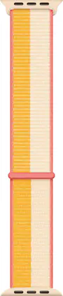 Apple - Watch Band - Sport Loop (45mm) - Maize/White - Regular - Off-White