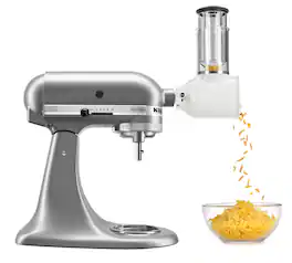 KitchenAid - Value Bundle Artisan® Series 5 Quart Tilt-Head Stand Mixer with - Contour Silver