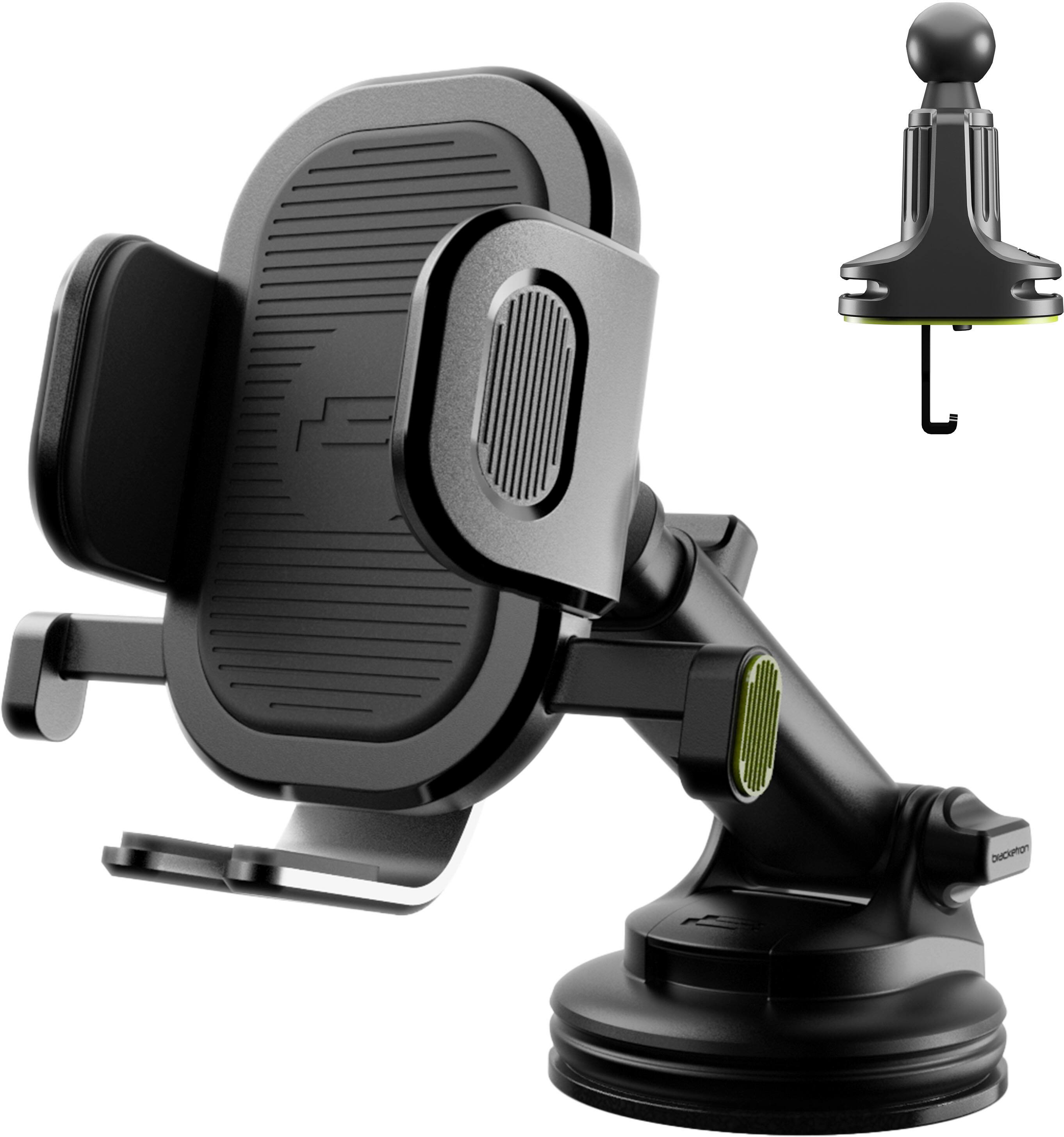 Bracketron - OneClick Ext Window, Dash & Vent Mount for most cell phones - Black