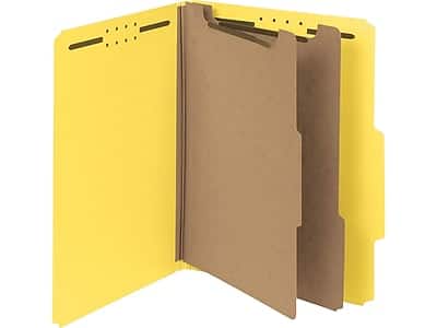 "Smead - 100% Recycled Heavy Duty Pressboard Classification Folder, 2-Dividers, 2"" Expansion, Letter Size, 10/Box (14064) - Yellow" price history on PriceWatchPro