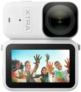 Xtra - Atto Wearable 4k Action Camera-54g Lightweight, 1/1.3″ Sensor, 220‑Min Max Recording, 5-Min Pre-Recording, Stabilization - White